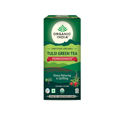 Organic India Green Tea Tulsi Pomegranate	